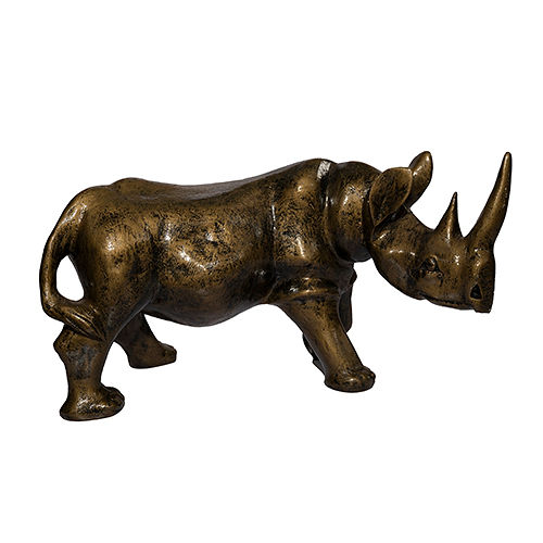 Bronze Rhino Statue"
