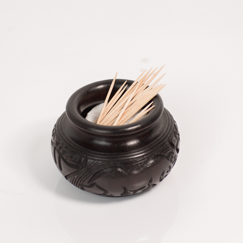 Mahogany Tooth-pick Holder