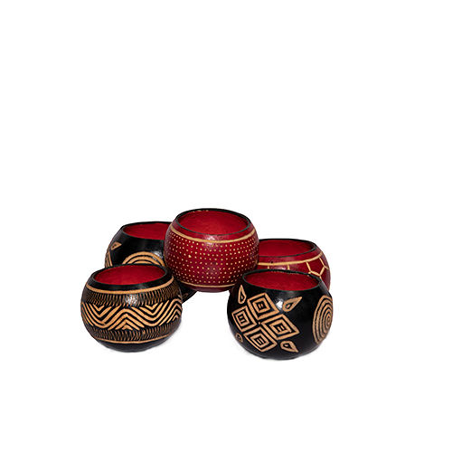 Decorated Half Gourds"